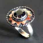 Copper and silver ring