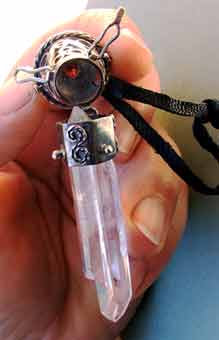 Tantric twins crystal pendant