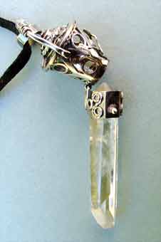 Tantric twins crystal pendant