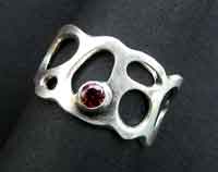 Organic garnet ring