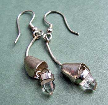 Crystal point earrings